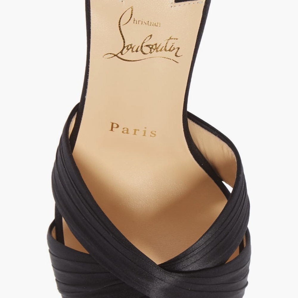 Christian Louboutin Black Strappy Heels